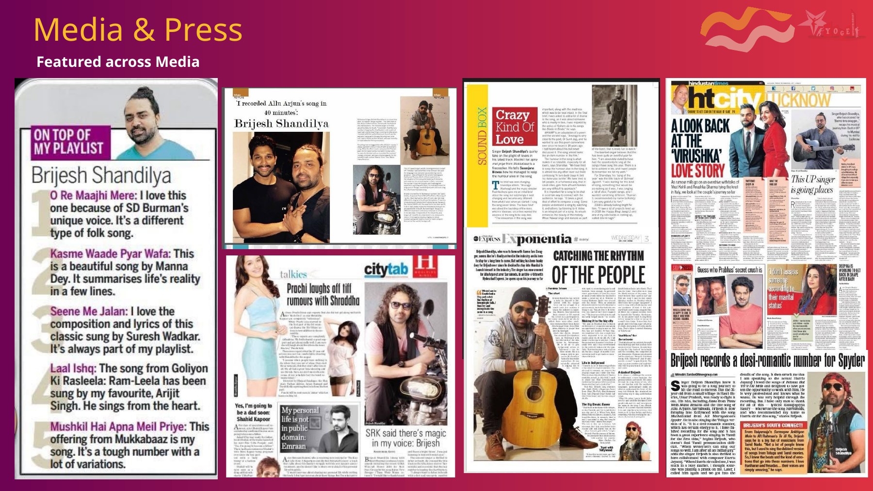Brijesh Shandilya media and newspaper features